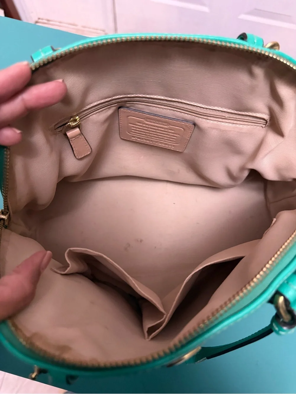 Coach Madison Leather Small Madeline Satchel (or Mini Dome Satchel) Kelly green